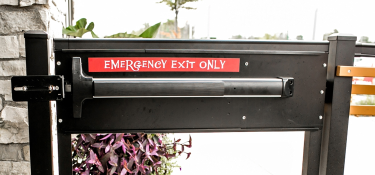 emergency push bar installation in Los Altos Hills